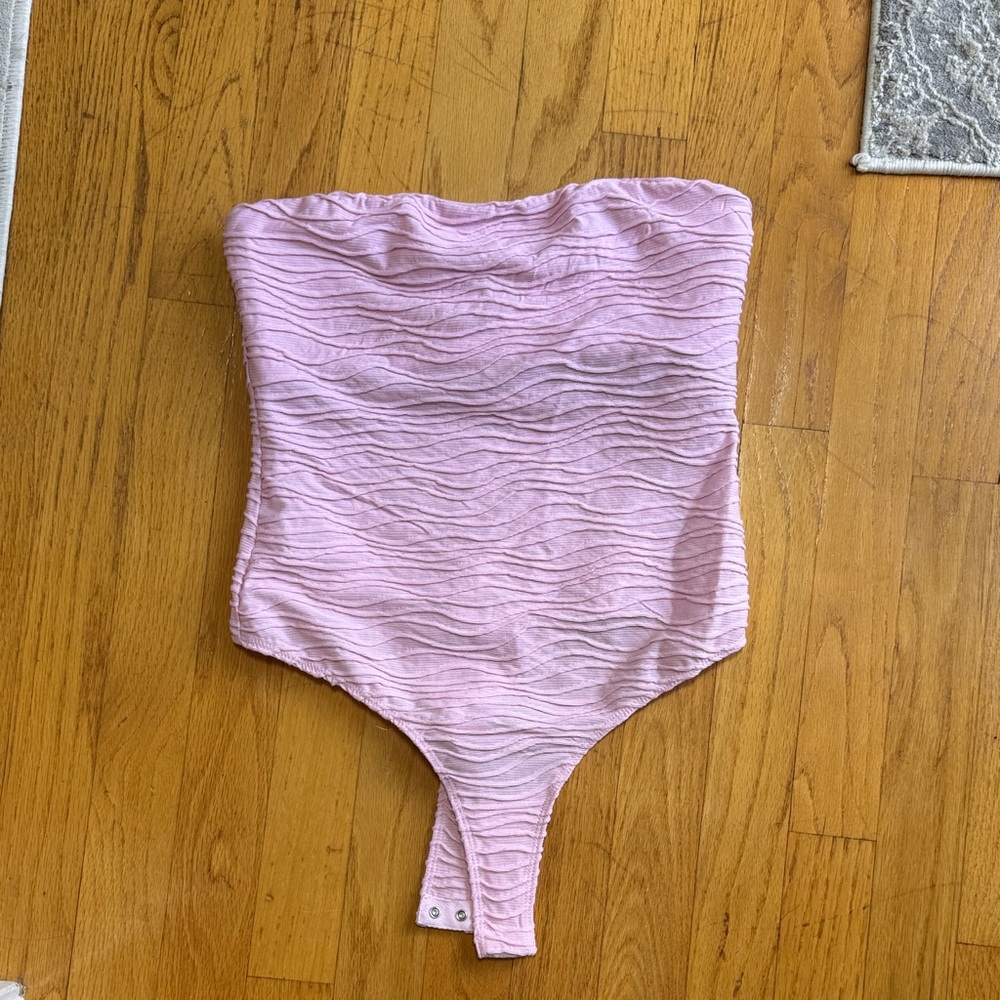 Princess Polly Pink Textured Bodysuit